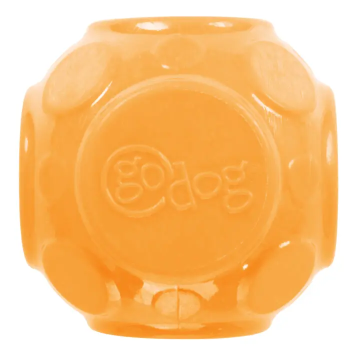 Orange squeaky outlet dog toy